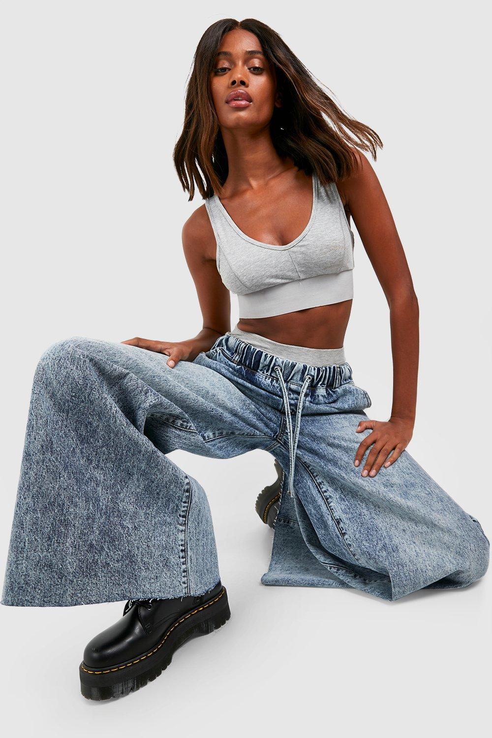The Super Wide Leg Jean | boohoo